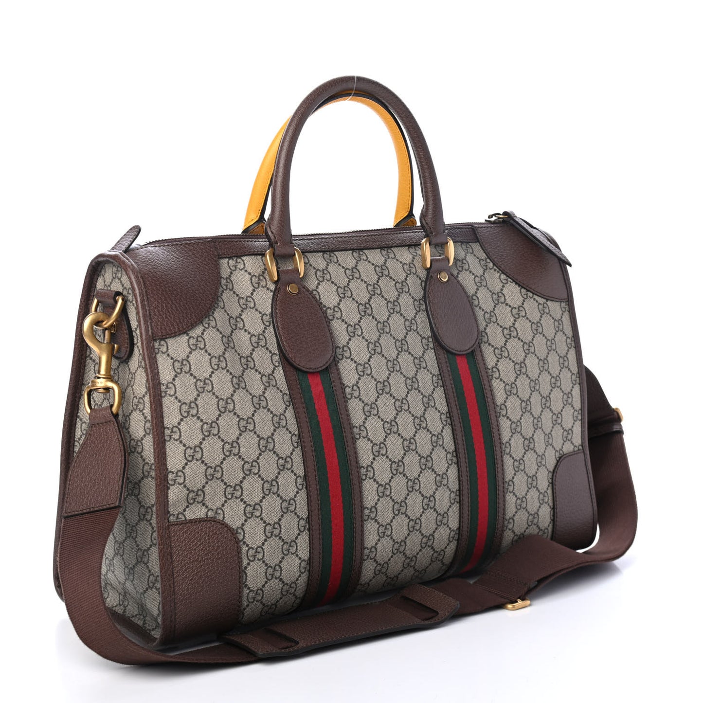 Soft GG Supreme Monogram Web Neo Vintage Duffle Bag Beige New Acero Crop