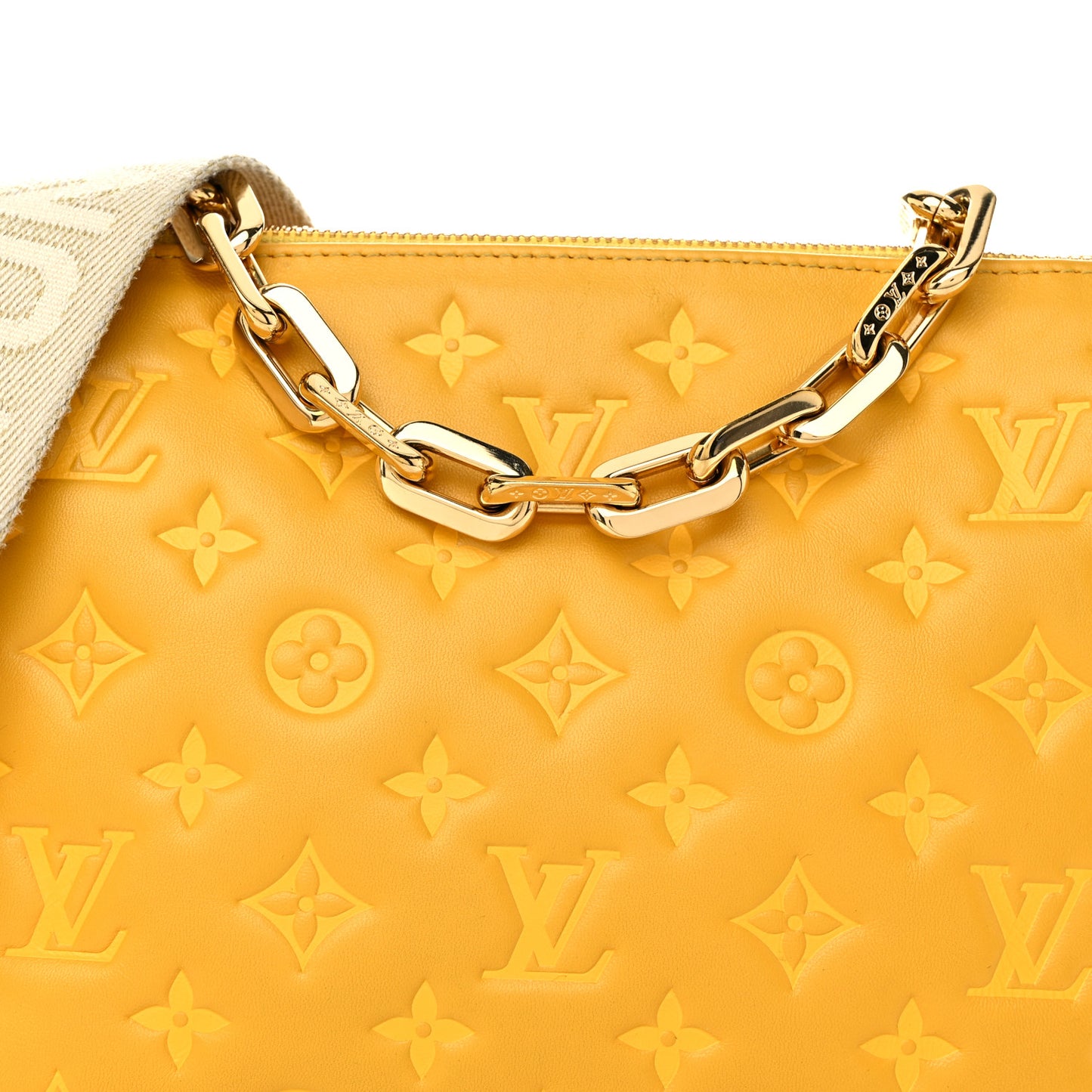 Lambskin Embossed Monogram Coussin PM Sunflower