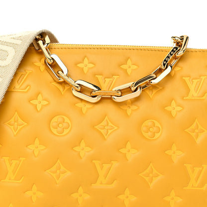 Louis Vuitton Lambskin Embossed Monogram Coussin PM Sunflower 9 of 11