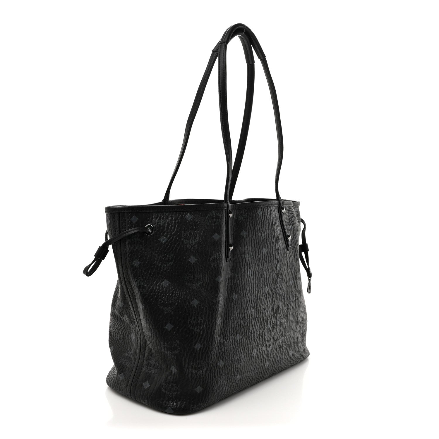 MCM Visetos Medium Project Reversible Shopper Tote Black 5 of 20