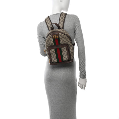 Gucci GG Supreme Monogram Calfskin Web Small Ophidia Day Backpack Beige Ebony New Acero 2 of 10