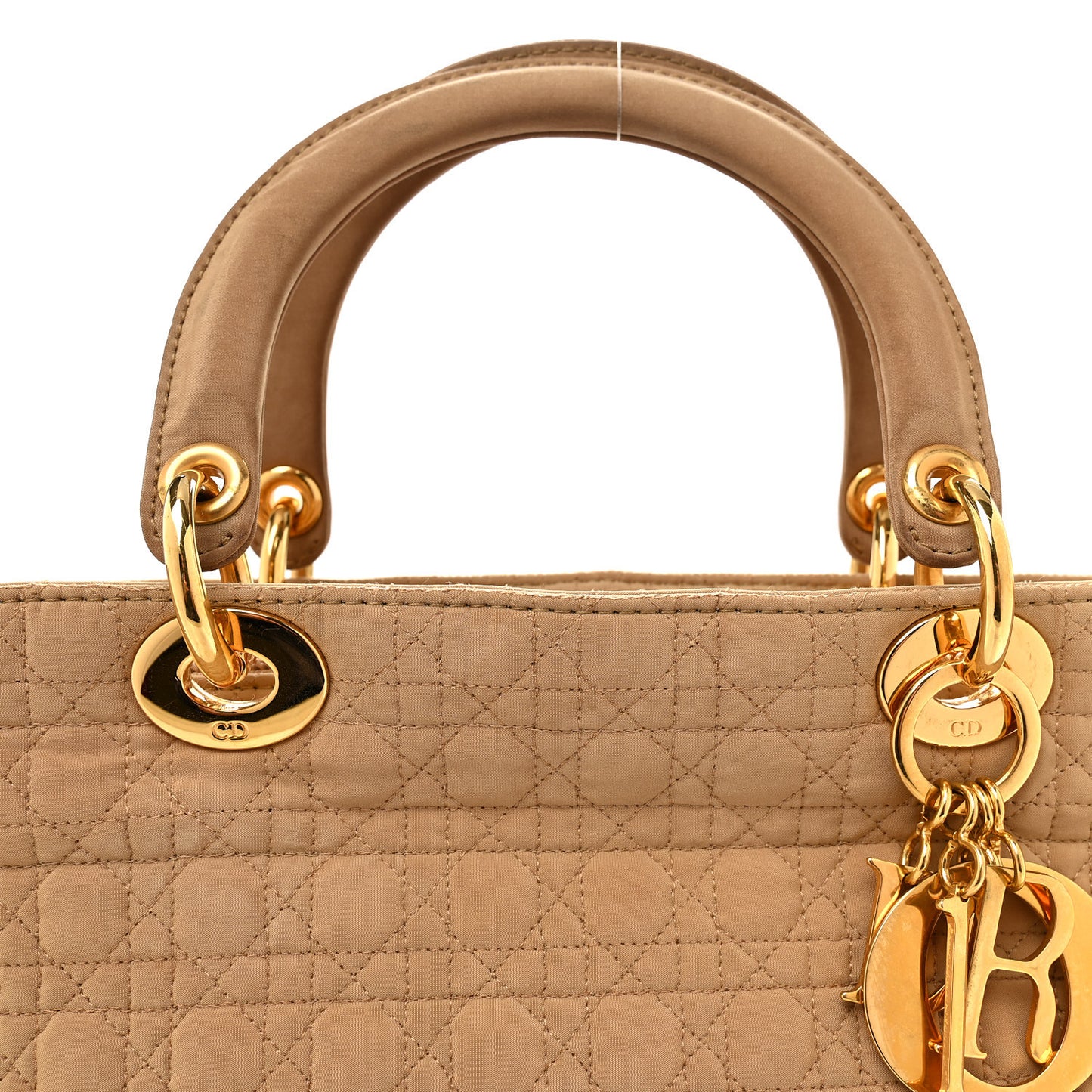 Nylon Cannage Large Lady Dior Tan
