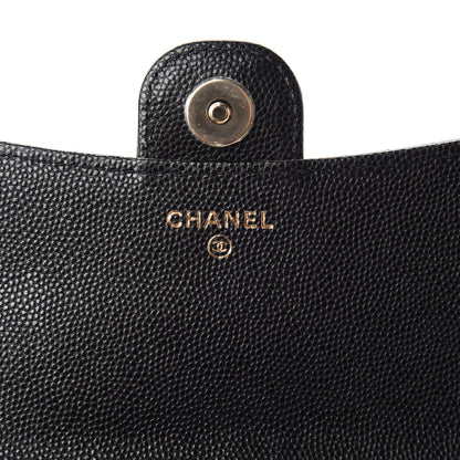 Chanel Caviar Quilted Flap Phone Holder With Chain Black 9 of 13