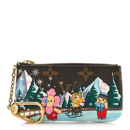 Louis Vuitton Monogram 2023 Christmas Animation Alpine Key Pouch Pink 1 of 9