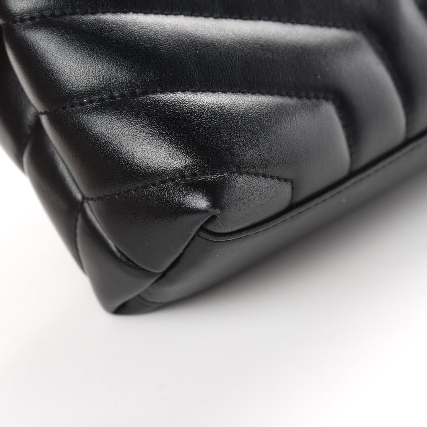 Calfskin Y Quilted Monogram Toy Loulou Crossbody Bag Black