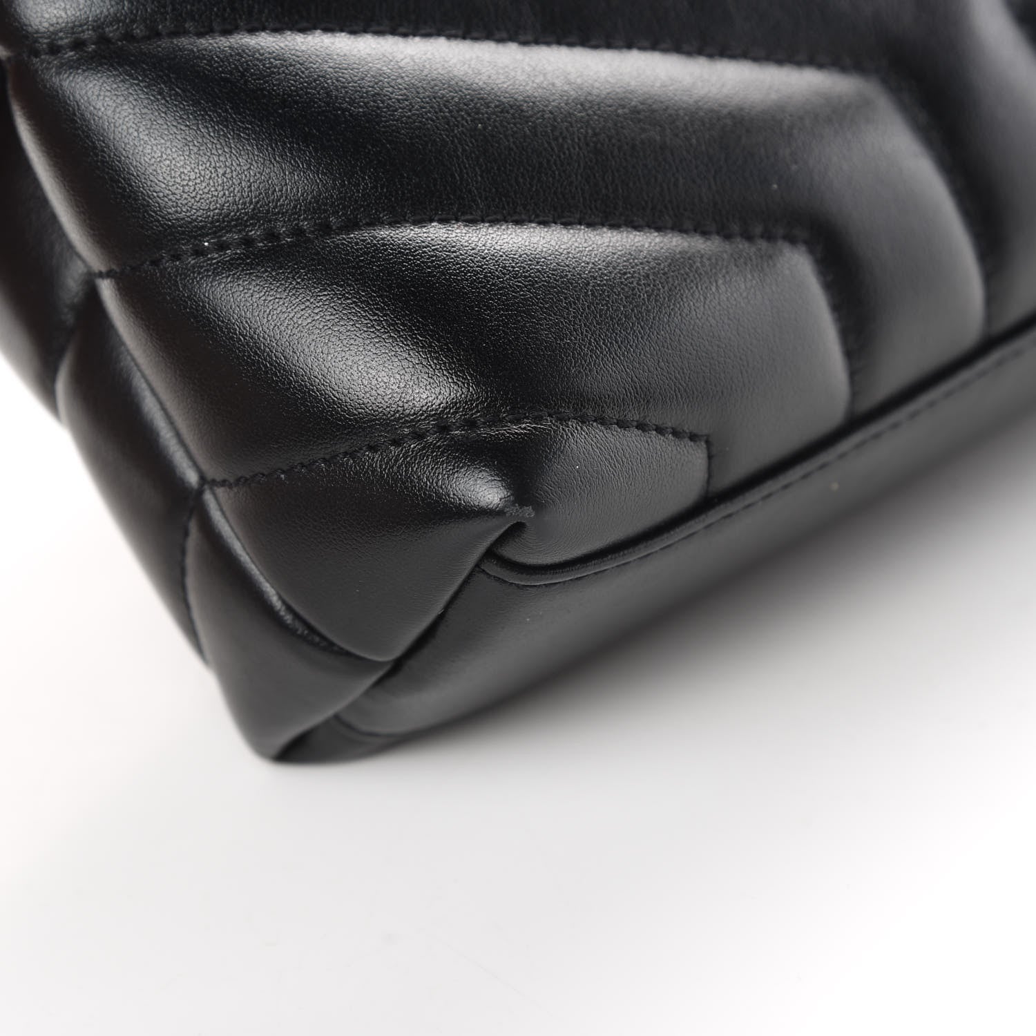 Saint Laurent Calfskin Y Quilted Monogram Toy Loulou Crossbody Bag Black 11 of 13