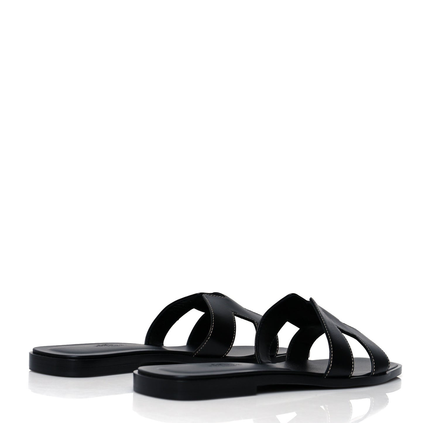 Box Calfskin Oran Sandals 40 Black