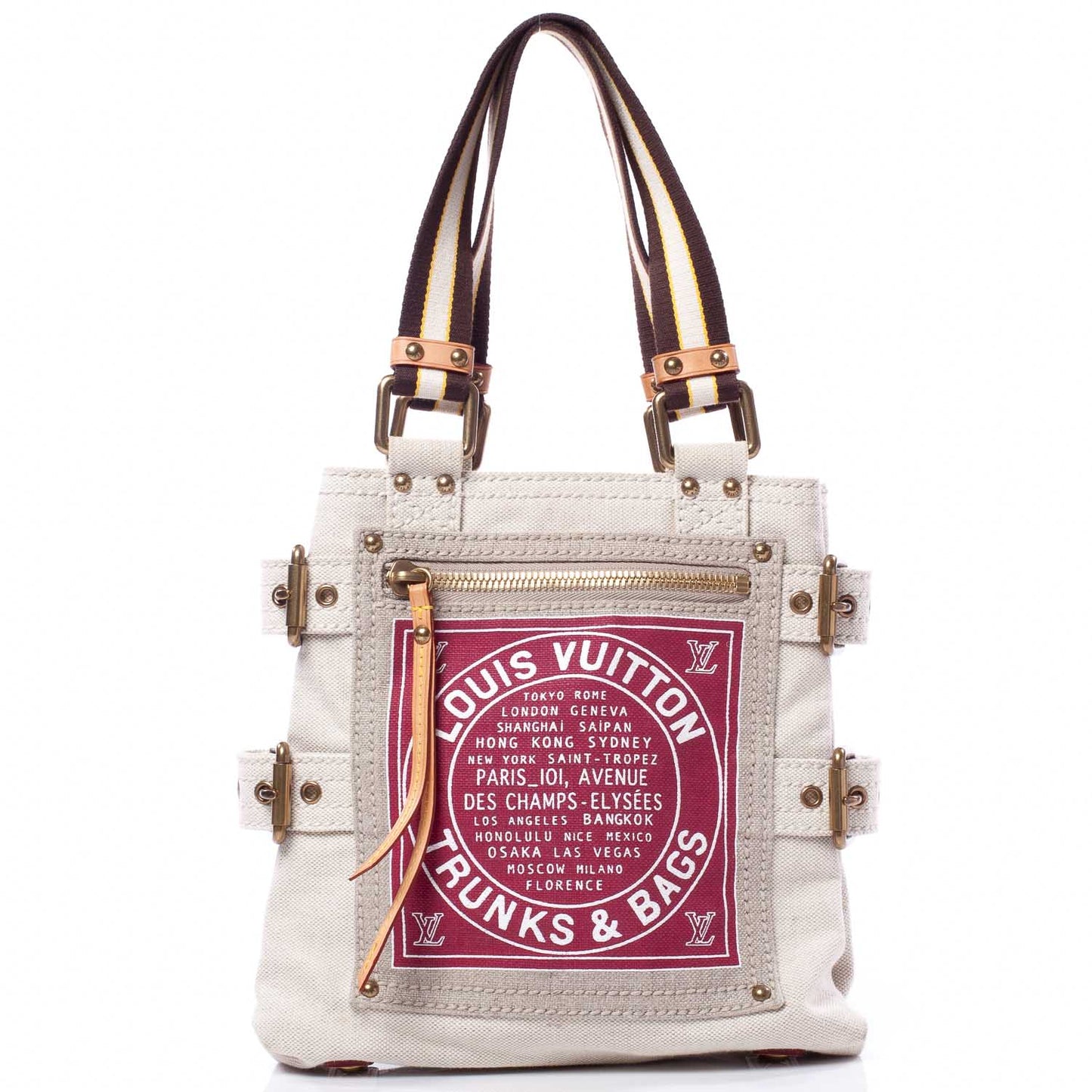 Toile Globe Shopper Cabas PM Red