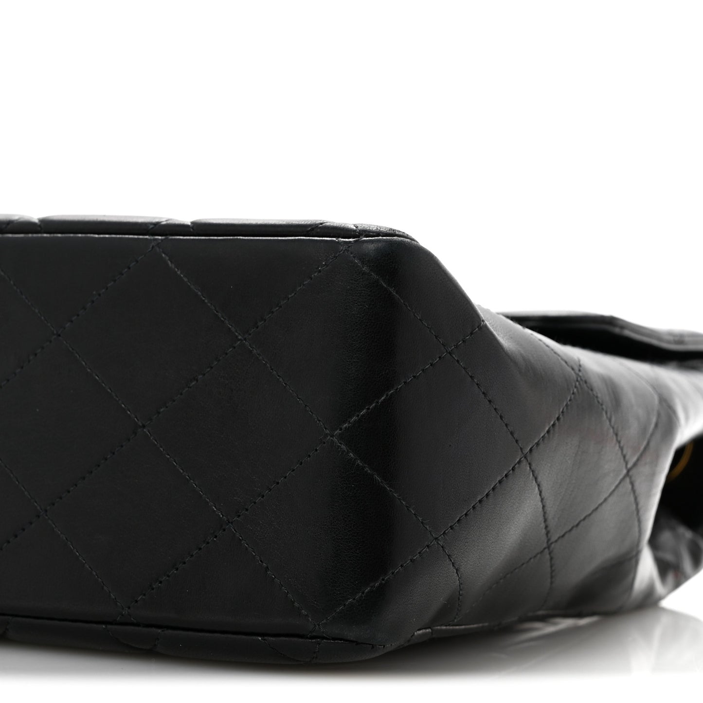 Lambskin Quilted XL Jumbo Single Flap Black