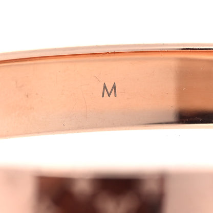 Louis Vuitton Brass Monogram Nanogram Cuff M Pink Gold 6 of 7