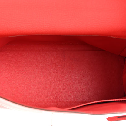 Hermes Togo Kelly Retourne 35 Rouge Pivoine 5 of 18