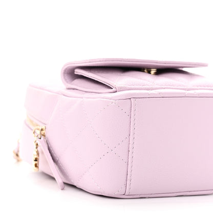 Chanel Caviar Quilted CC Mini Classic Backpack Light Purple 9 of 11