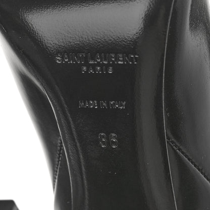 Saint Laurent Glazed Calfskin Vendome 110 Boots 36 Black 11 of 12