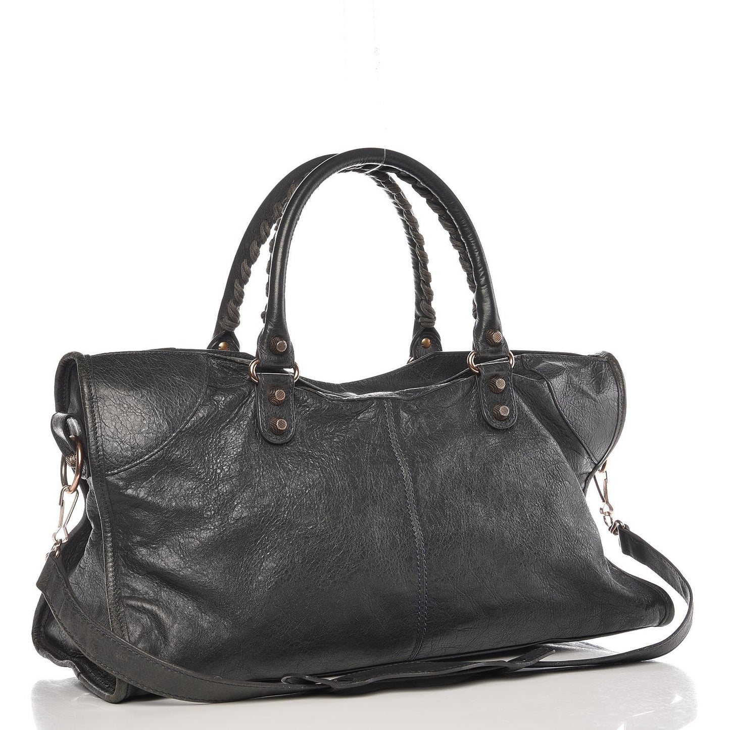 Agneau Giant 12 Rose Gold Hardware Part Time Anthracite