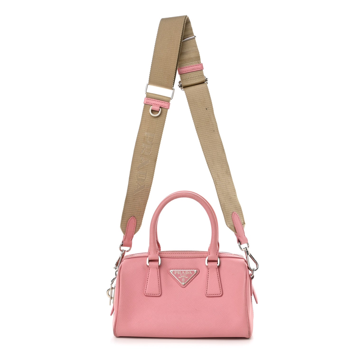 Prada Saffiano Lux Top Handle Crossbody Bag Petalo 1 of 11