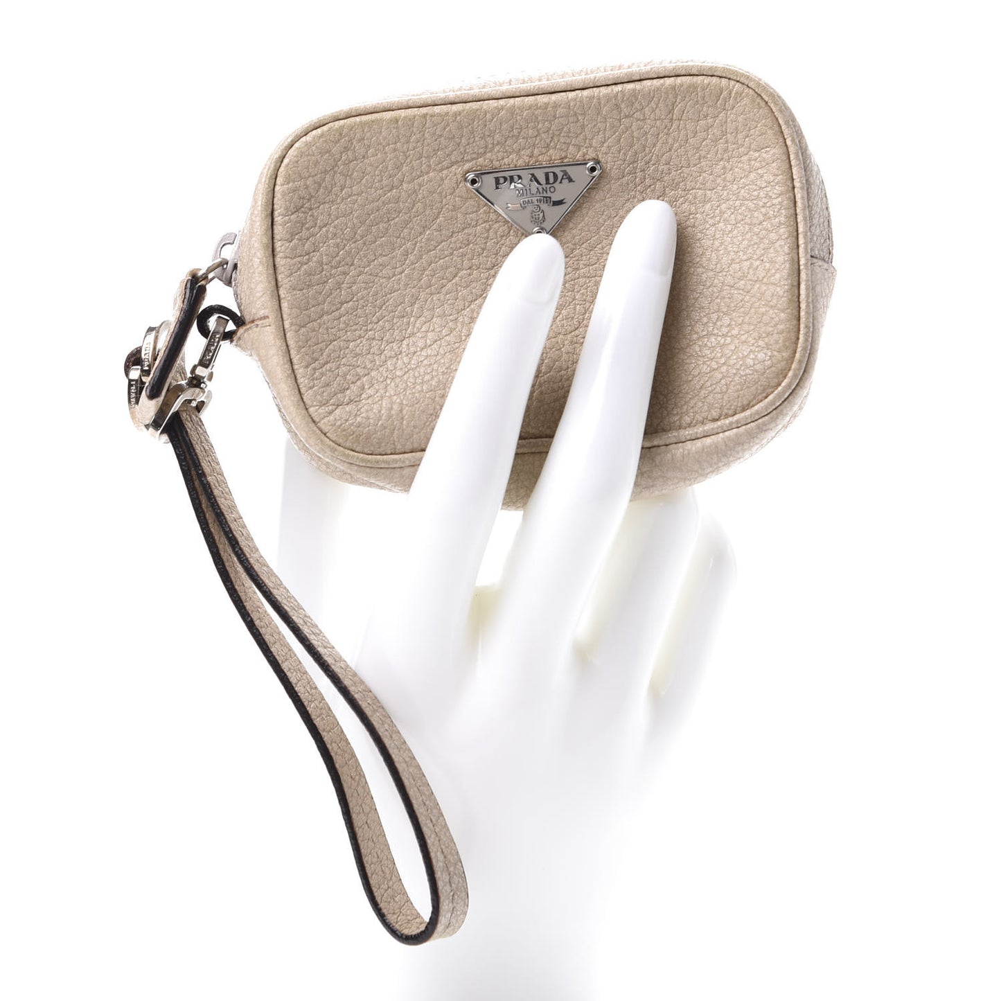 Metallic Vitello Daino Coin Purse Cera