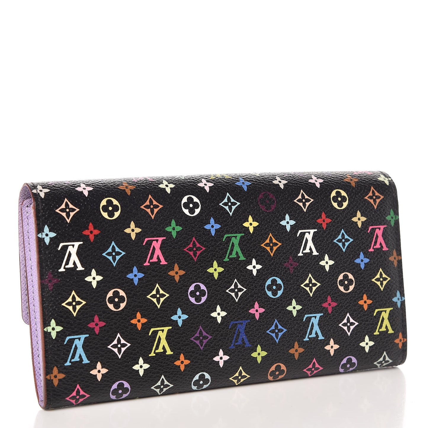Monogram Multicolor Sarah Wallet Black Violet