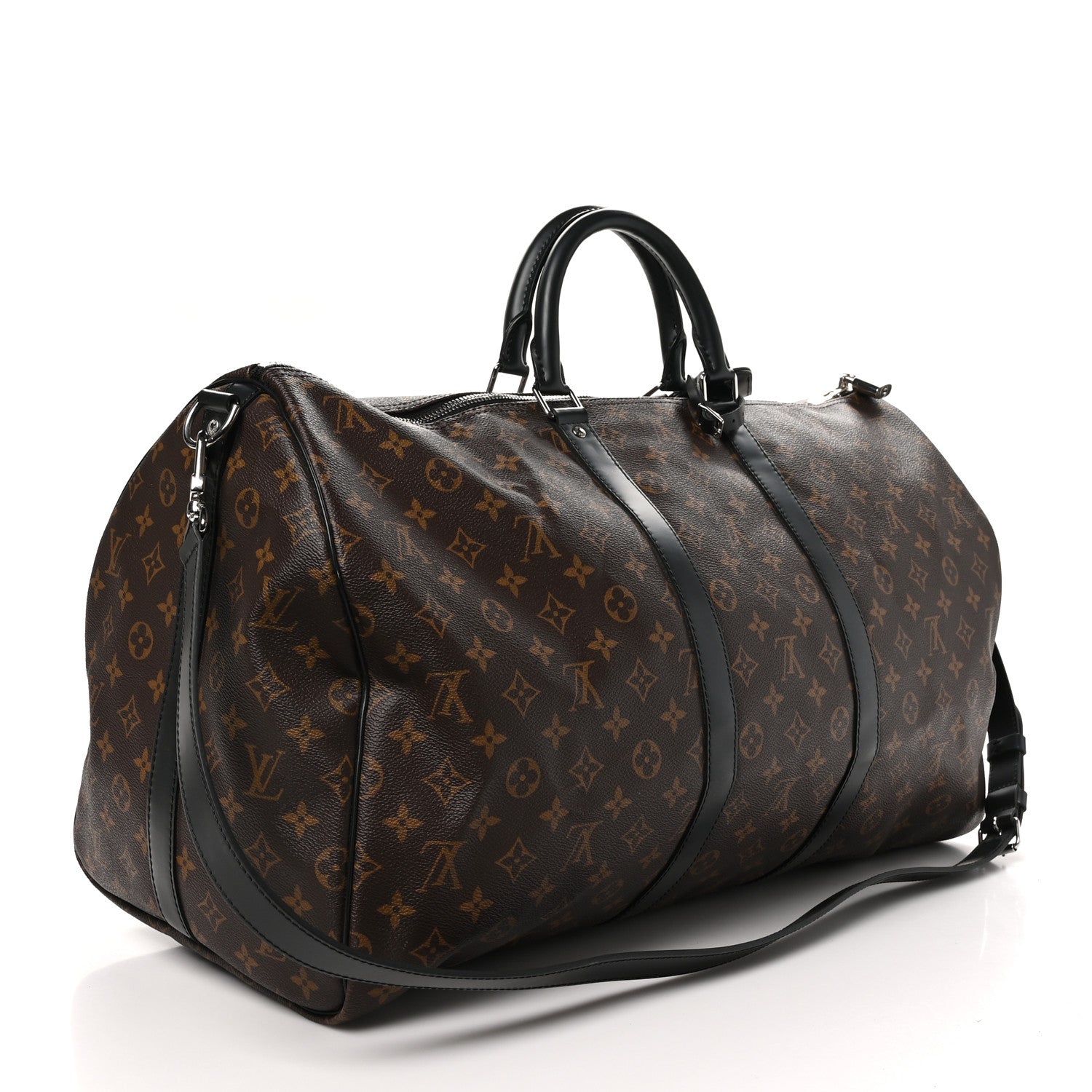 Louis Vuitton Monogram Macassar Keepall Bandouliere 55 2 of 11