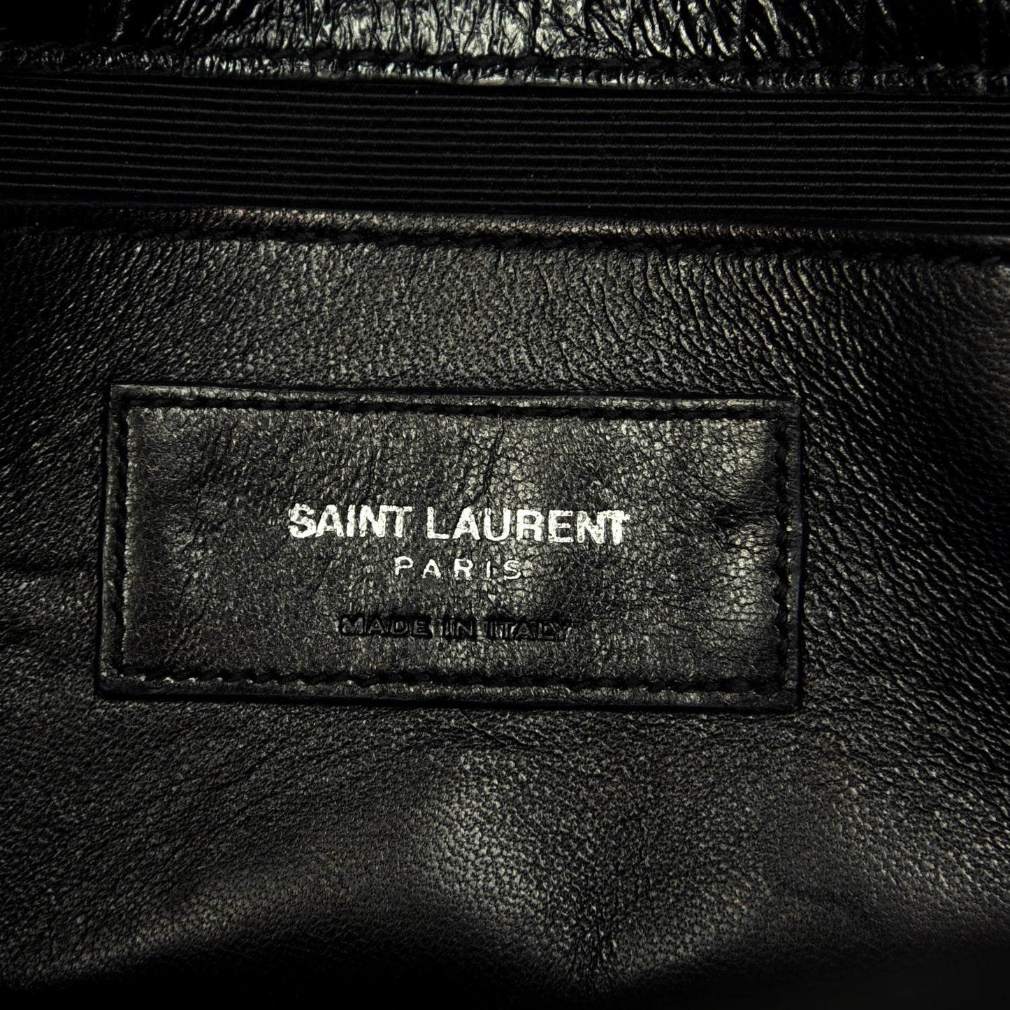 Calfskin Crocodile Embossed Medium Classic Monogram Kate Tassel Satchel Black