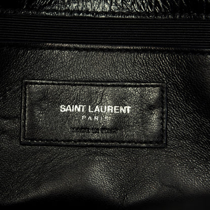 Saint Laurent Calfskin Crocodile Embossed Medium Classic Monogram Kate Tassel Satchel Black 6 of 8