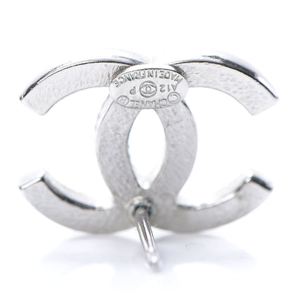 Chanel Crystal CC Earrings Silver 4 of 5