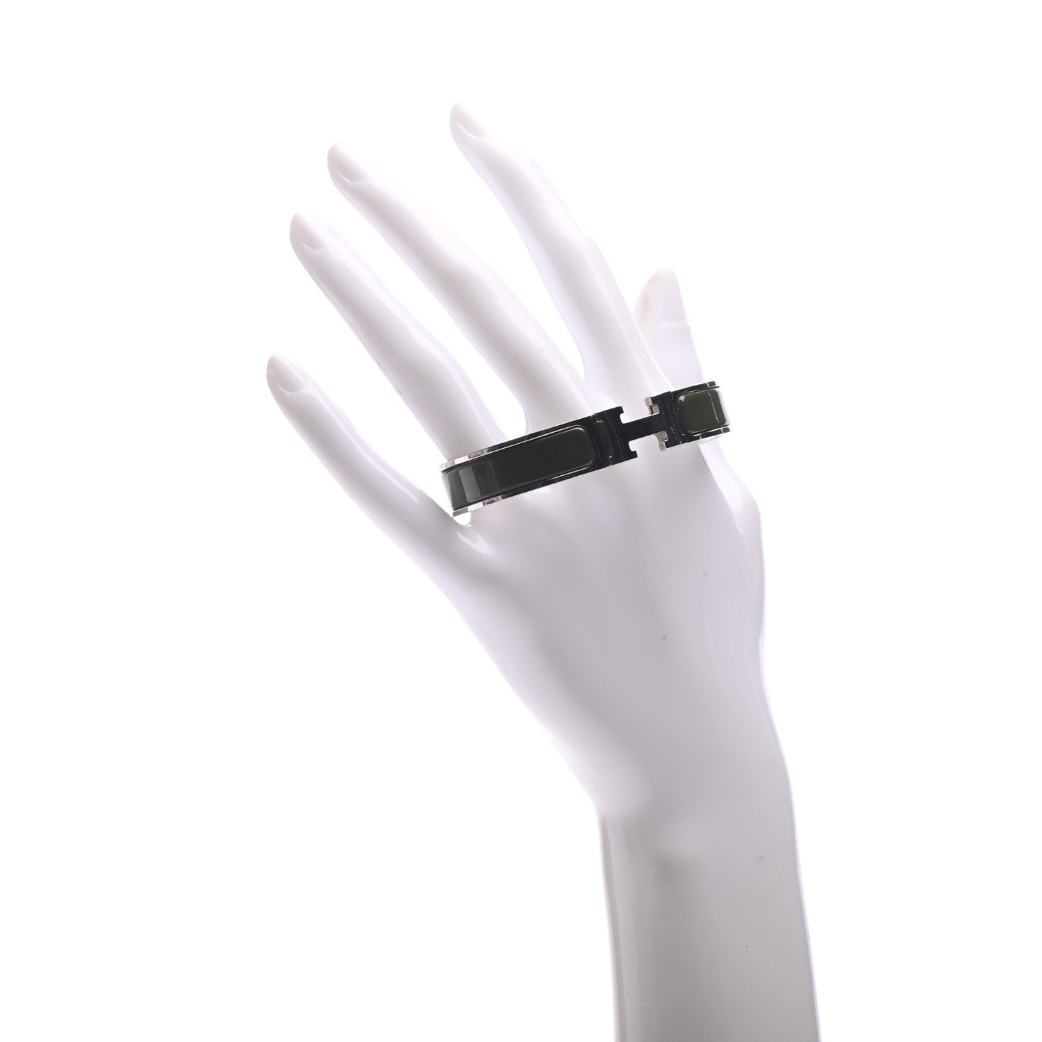 Hermes Enamel Narrow Clic Clac H Bracelet PM Loden 2 of 6