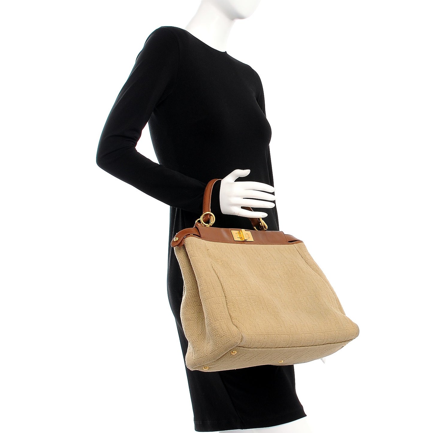 Corda Zucca Large Peekaboo Iconic Satchel Cognac