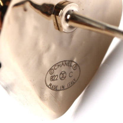 Chanel CC Heart Earrings Gold 4 of 4