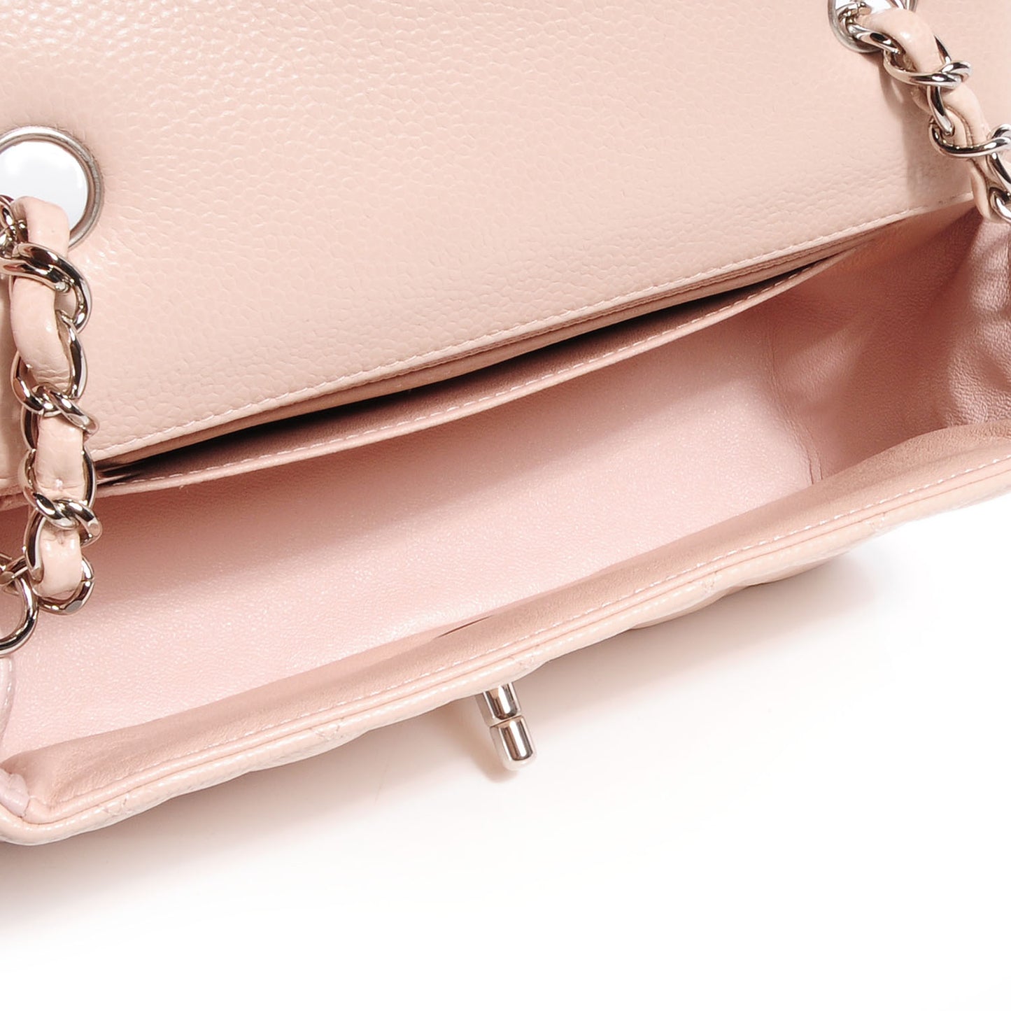 Caviar Quilted Mini Flap Light Pink