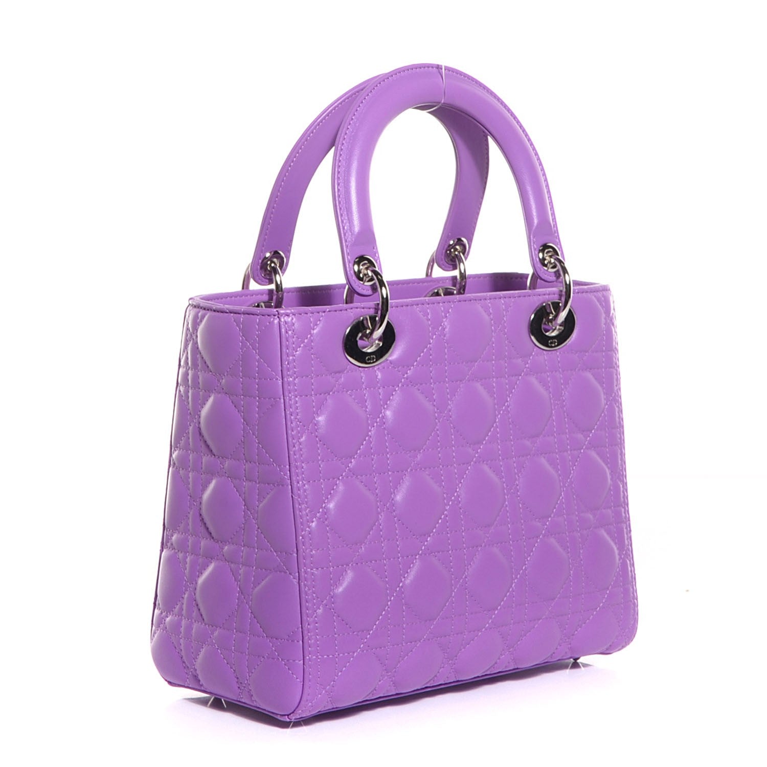 Christian Dior Lambskin Cannage Medium Lady Dior Purple 3 of 7