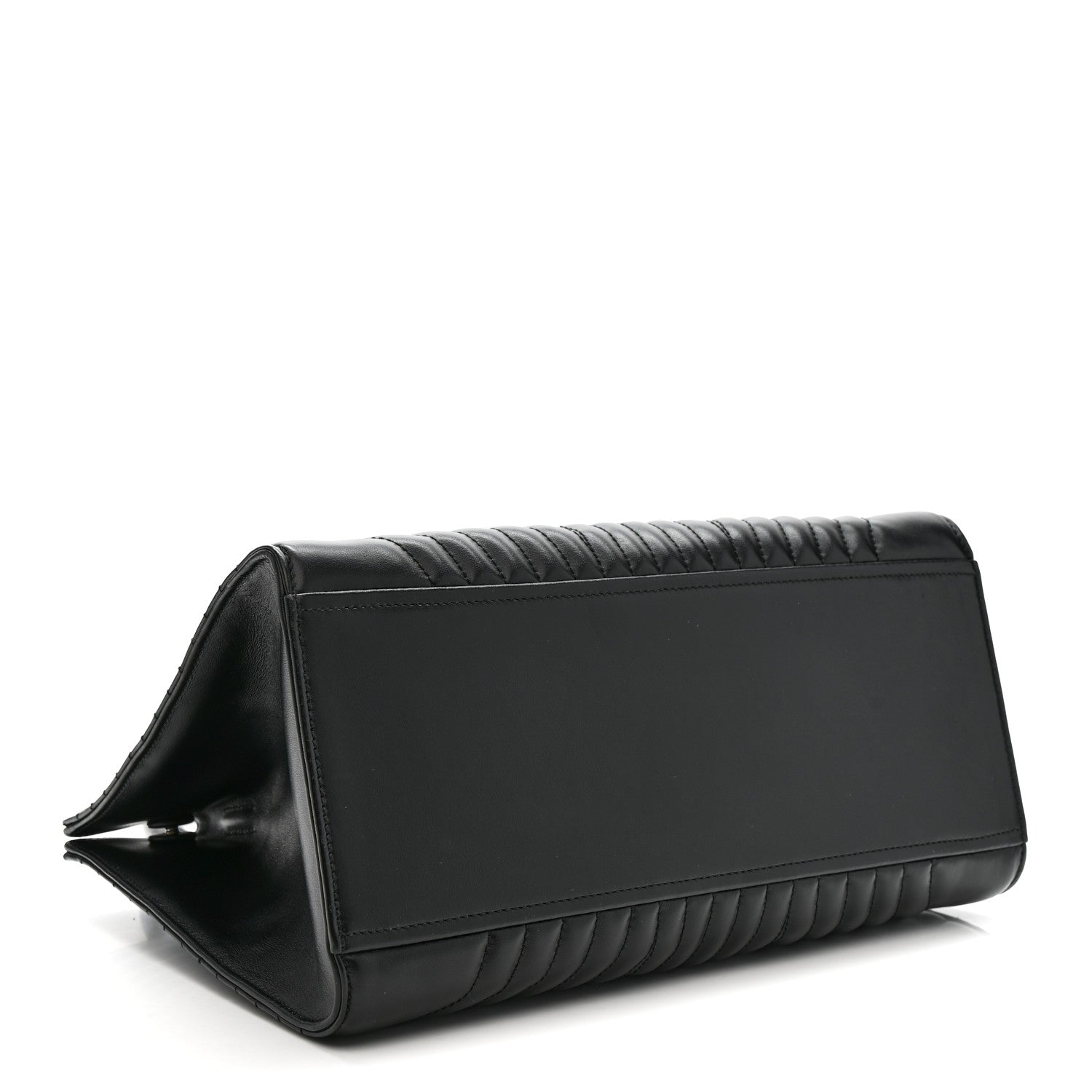 Prada Soft Calfskin Impunture Diagramme Tote Black 4 of 10