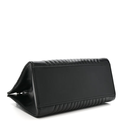 Prada Soft Calfskin Impunture Diagramme Tote Black 4 of 10