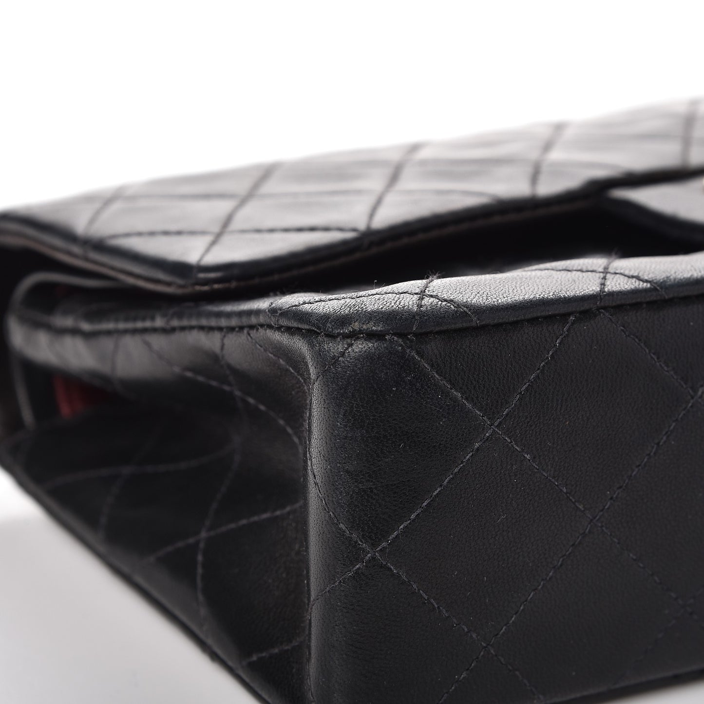 Lambskin Quilted Small Double Flap Black