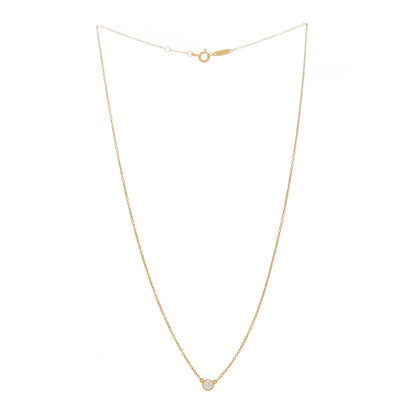 Tiffany 18K Yellow Gold Diamond .17ct Elsa Peretti Diamonds by the Yard Pendant Necklace 3 of 6