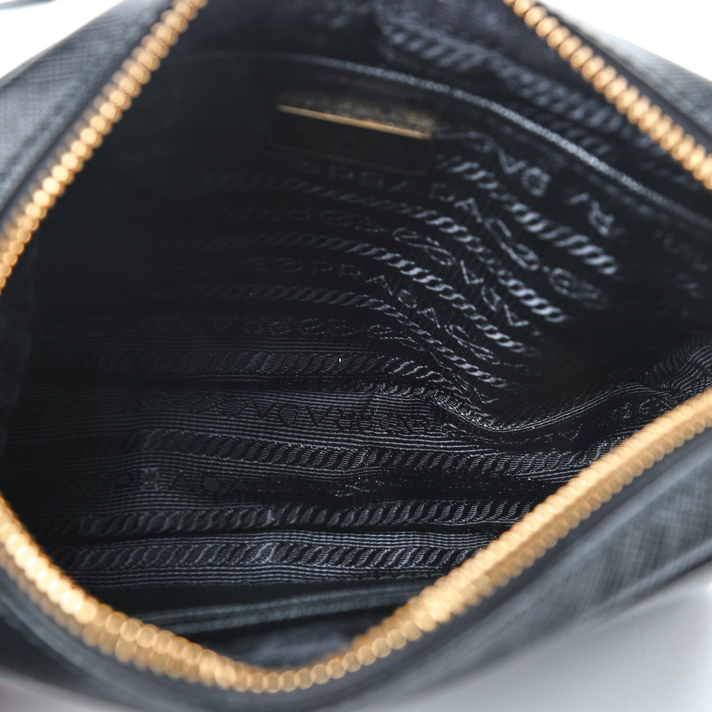 Saffiano Lux Small Camera Crossbody Bag Black