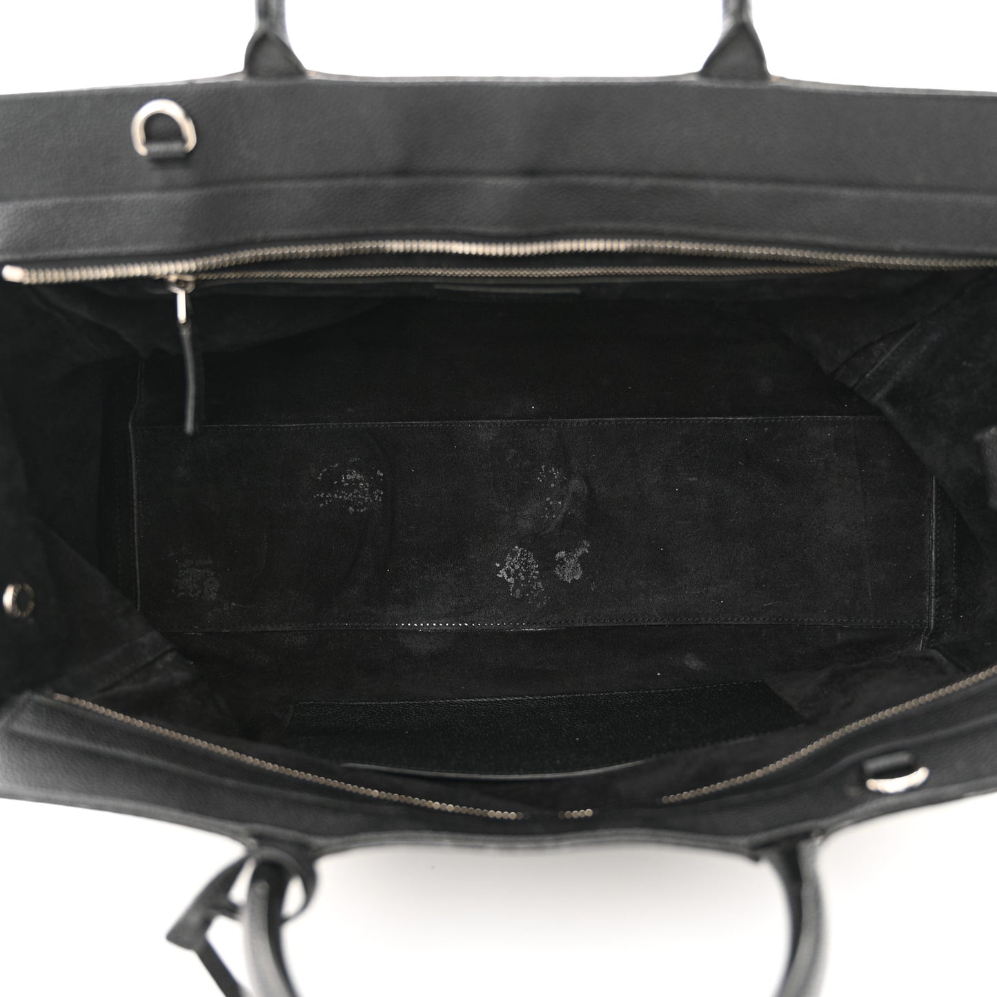 Grained Calfskin Medium Cabas Rive Gauche Black