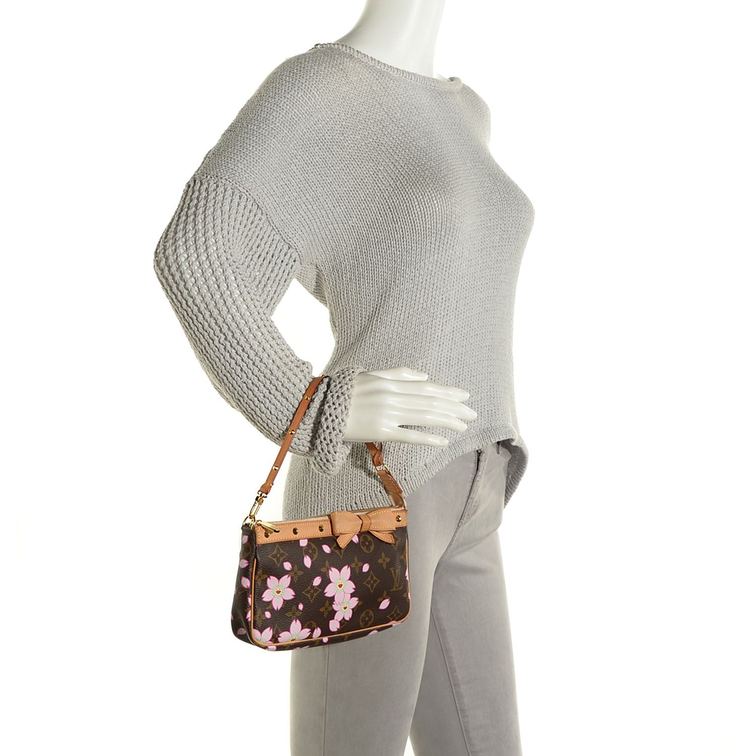 Louis Vuitton Monogram Cherry Blossom Pochette Accessories Brown 2 of 7