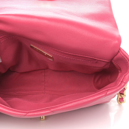 Chanel Lambskin Quilted Medium Chanel 19 Flap Dark Pink 7 of 9