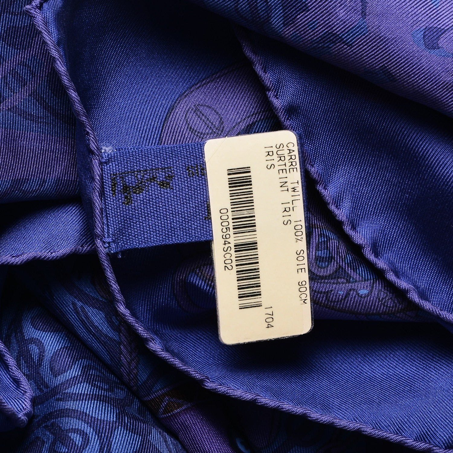 Hermes Silk Dip Dyed Mors et Gourmettes Scarf 90 Iris 4 of 5