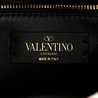 Valentino Garavani Nappa Large Roman Stud Shoulder Bag Ivory Black 6 of 10
