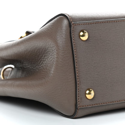 Fendi Vitello Elite Flamingo Petite 2Jours Tote Seppia 10 of 11