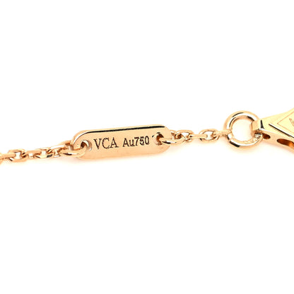 Van Cleef & Arpels 18K Yellow Gold Mother of Pearl Sweet Alhambra Bracelet 4 of 6