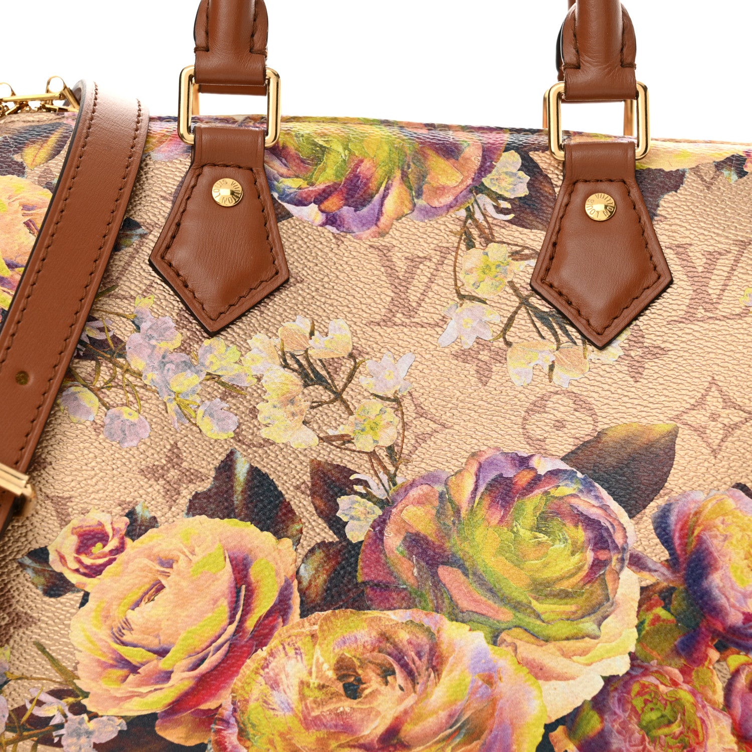 Louis Vuitton Metallic Monogram LV Garden Speedy Bandouliere 25 Gold 7 of 10