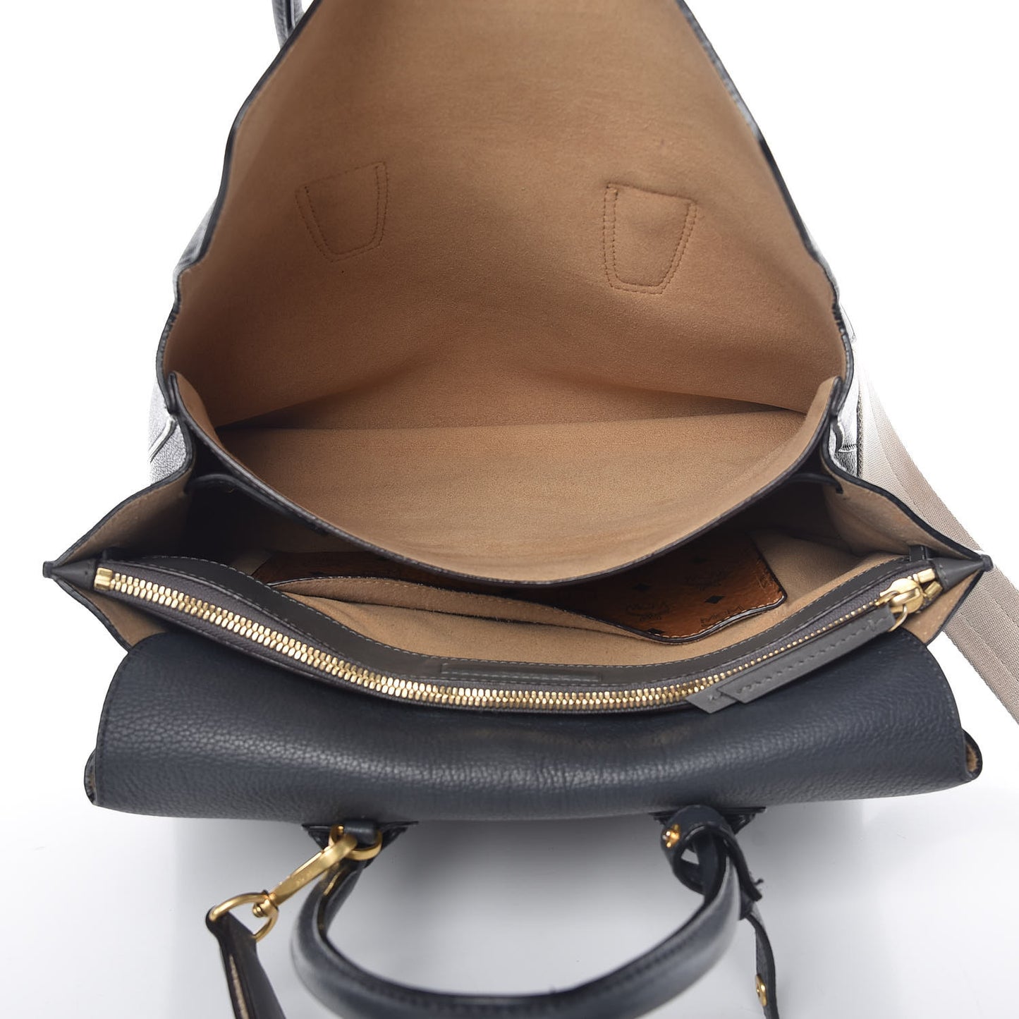 Grained Calfskin Medium Milla Tote Phantom Grey