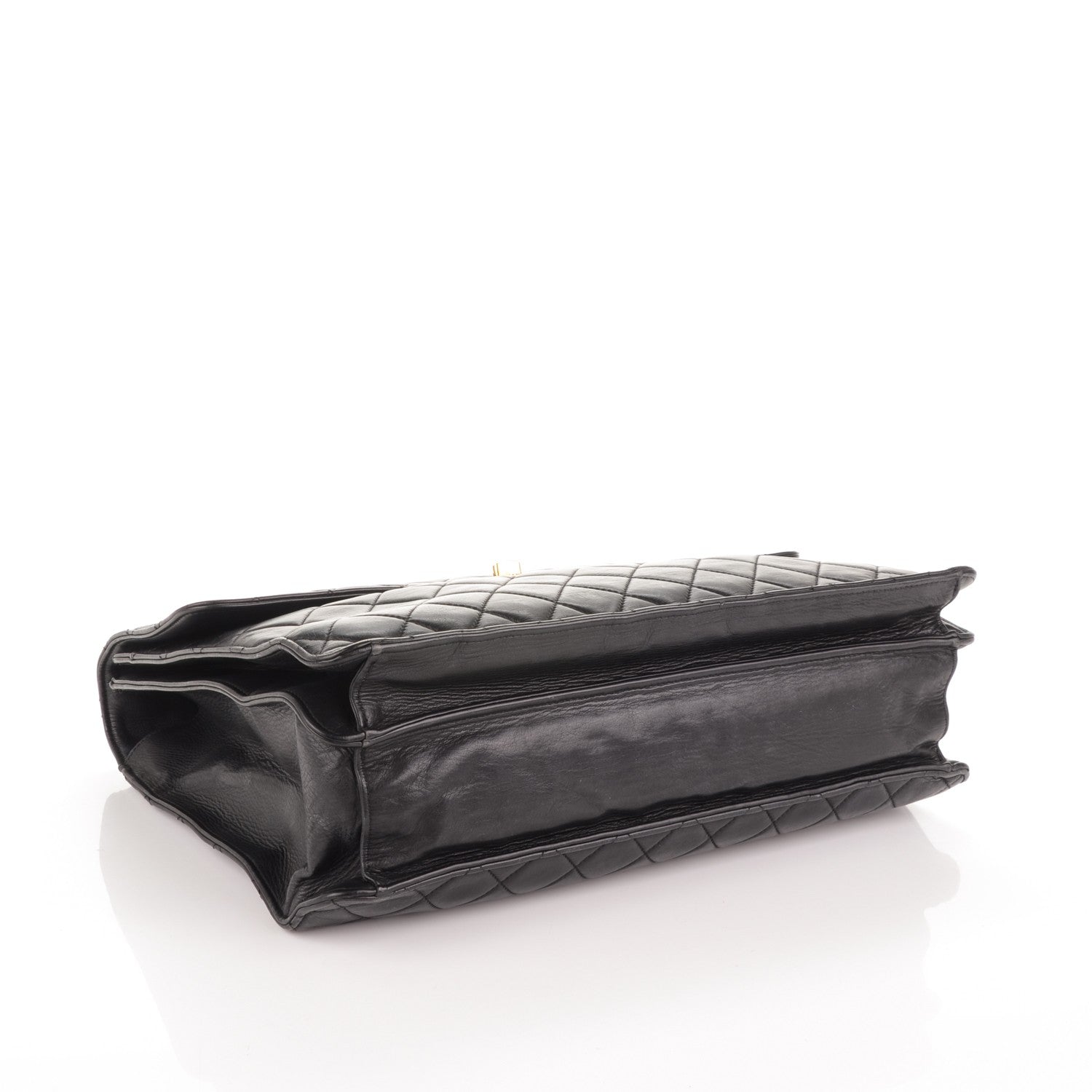 Chanel Lambskin Quilted Briefcase Laptop Bag Black 4 of 7