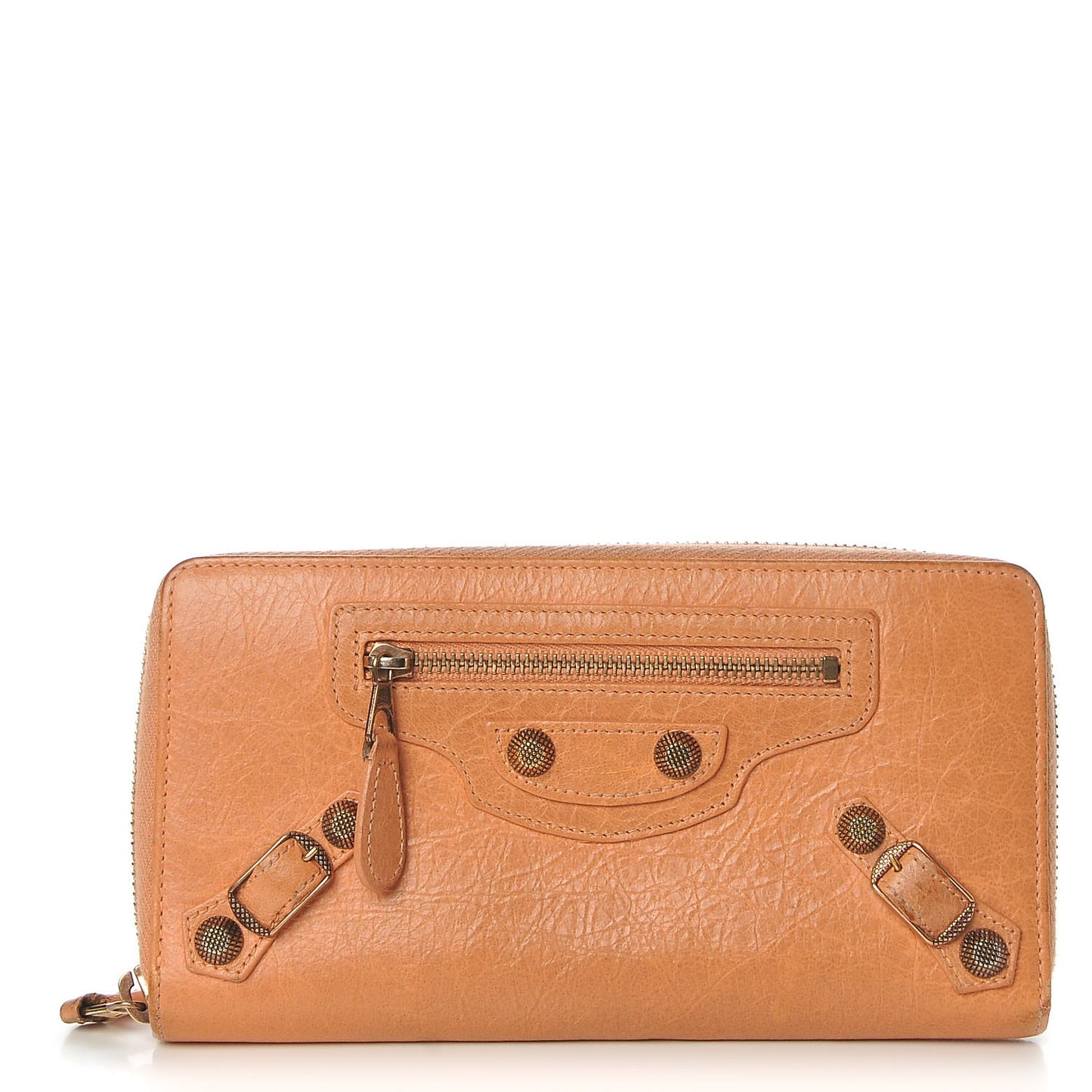 Agneau Giant 12 Rose Gold Hardware Continental Zip Around Wallet Rose Blush