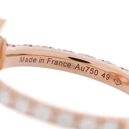 Hermes 18K Rose Gold Diamond Finesse Ring 49 4.75 7 of 7