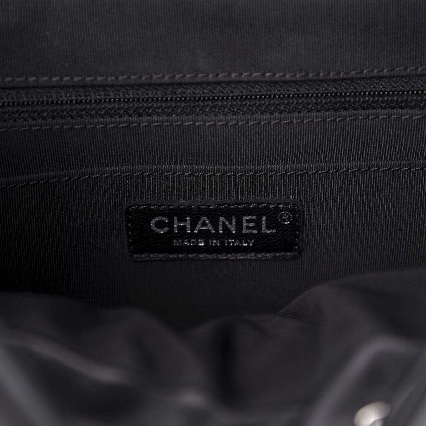 Calfskin Chevron Quilted Large Urban Spirit Backpack Black