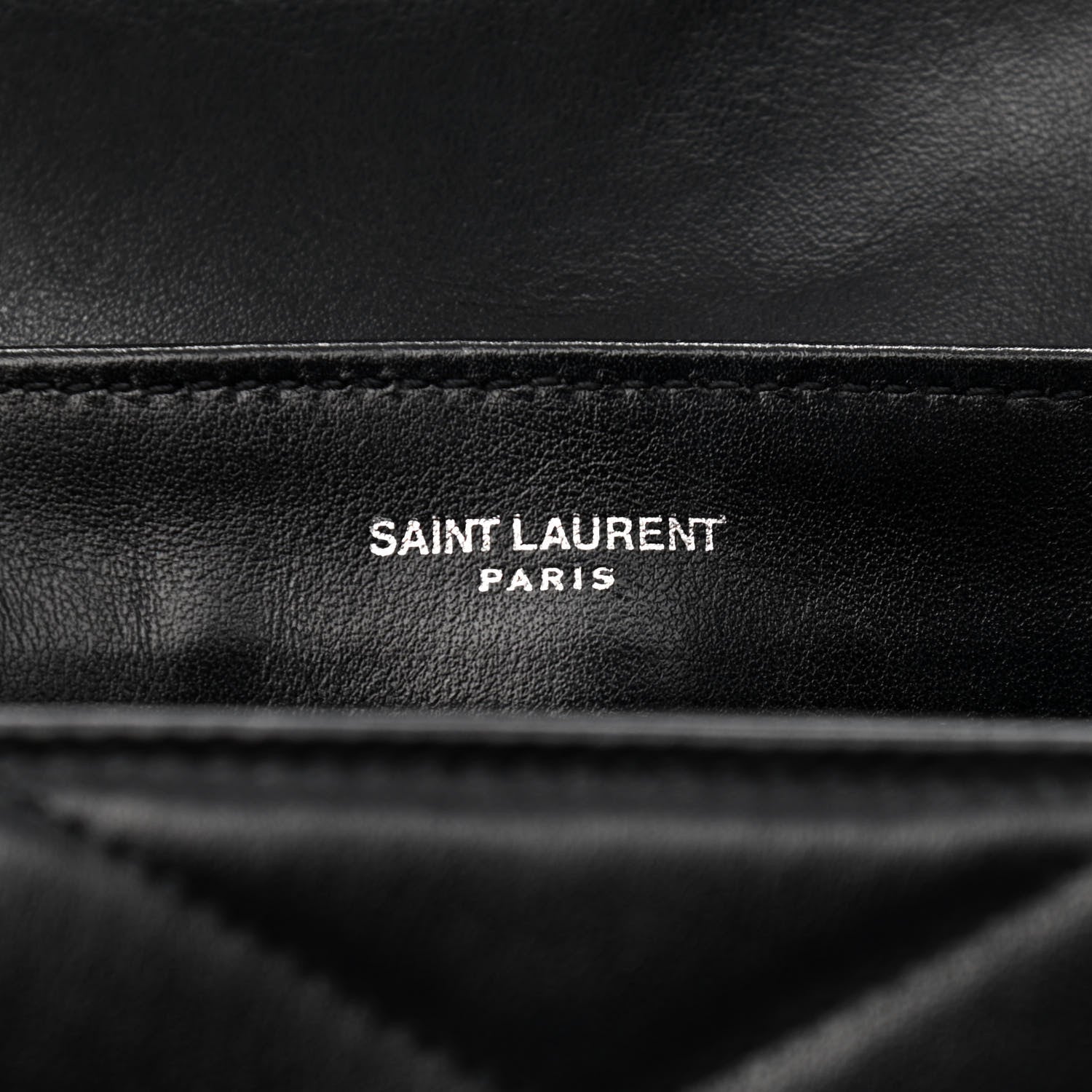 Saint Laurent Calfskin Y Quilted Monogram Toy Loulou Crossbody Bag Black 6 of 12