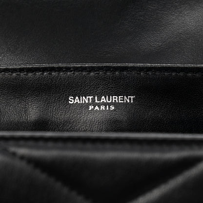 Saint Laurent Calfskin Y Quilted Monogram Toy Loulou Crossbody Bag Black 6 of 12